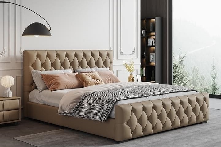 Giường bọc nệm cao cấp B0009