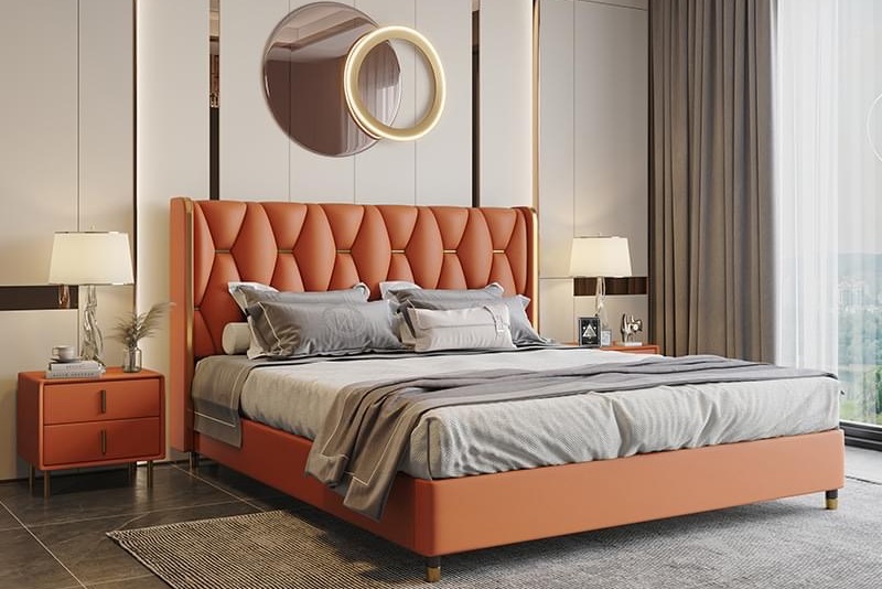 Giường bọc nệm cao cấp B0089